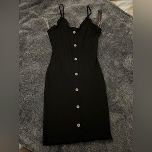 BRAND NEW women’s size xsmall button up black dress